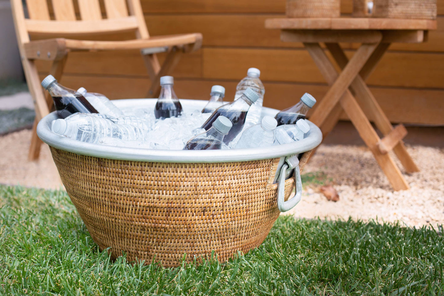 Artifacts Rattan Aluminum Ice Tub - Crystal Conner Design