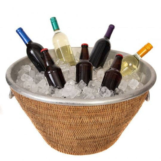 Artifacts Rattan Aluminum Ice Tub - Crystal Conner Design