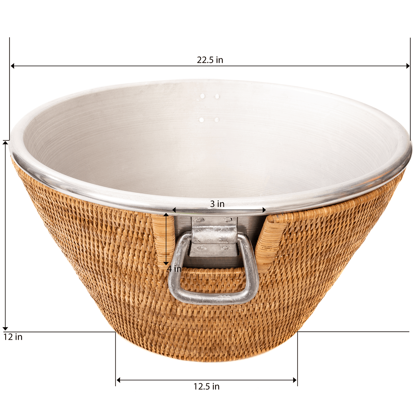 Artifacts Rattan Aluminum Ice Tub - Crystal Conner Design