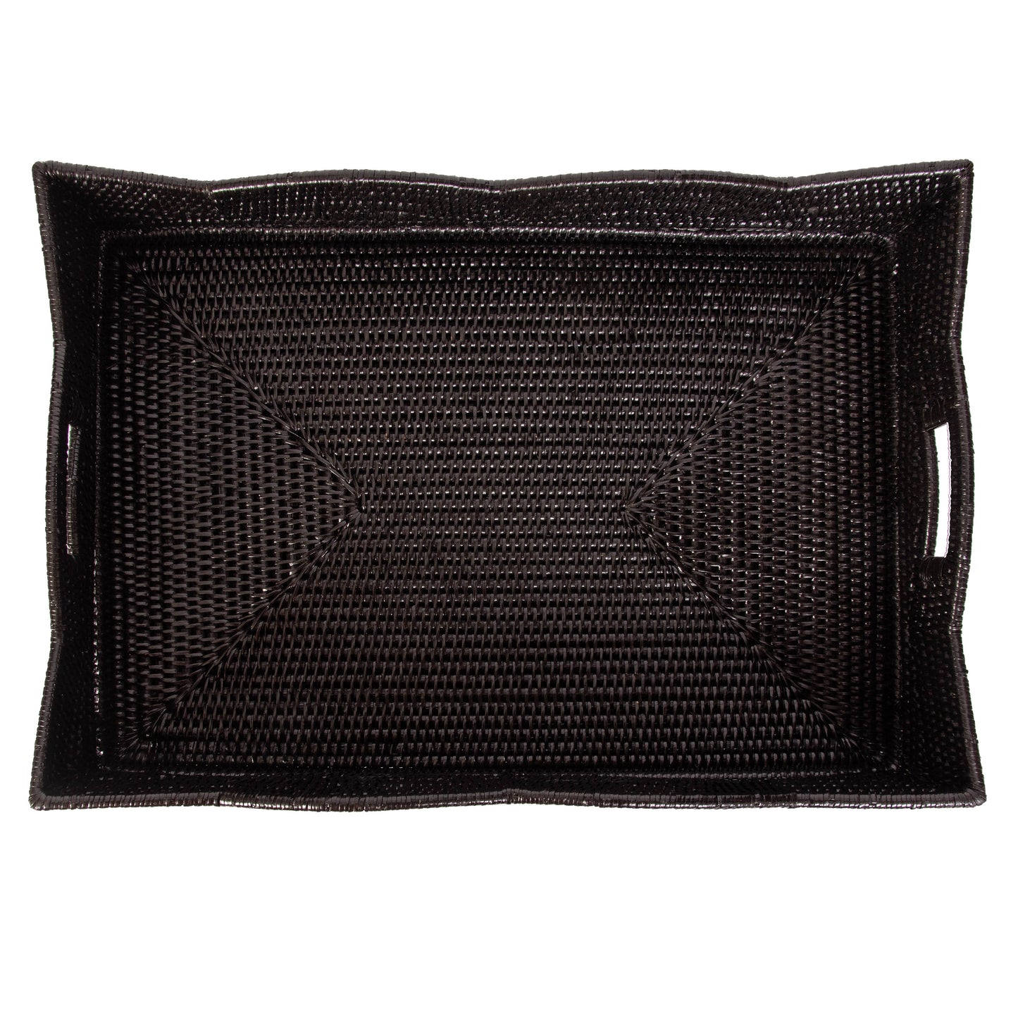 Scallop Rectangular Tray With Glass Insert