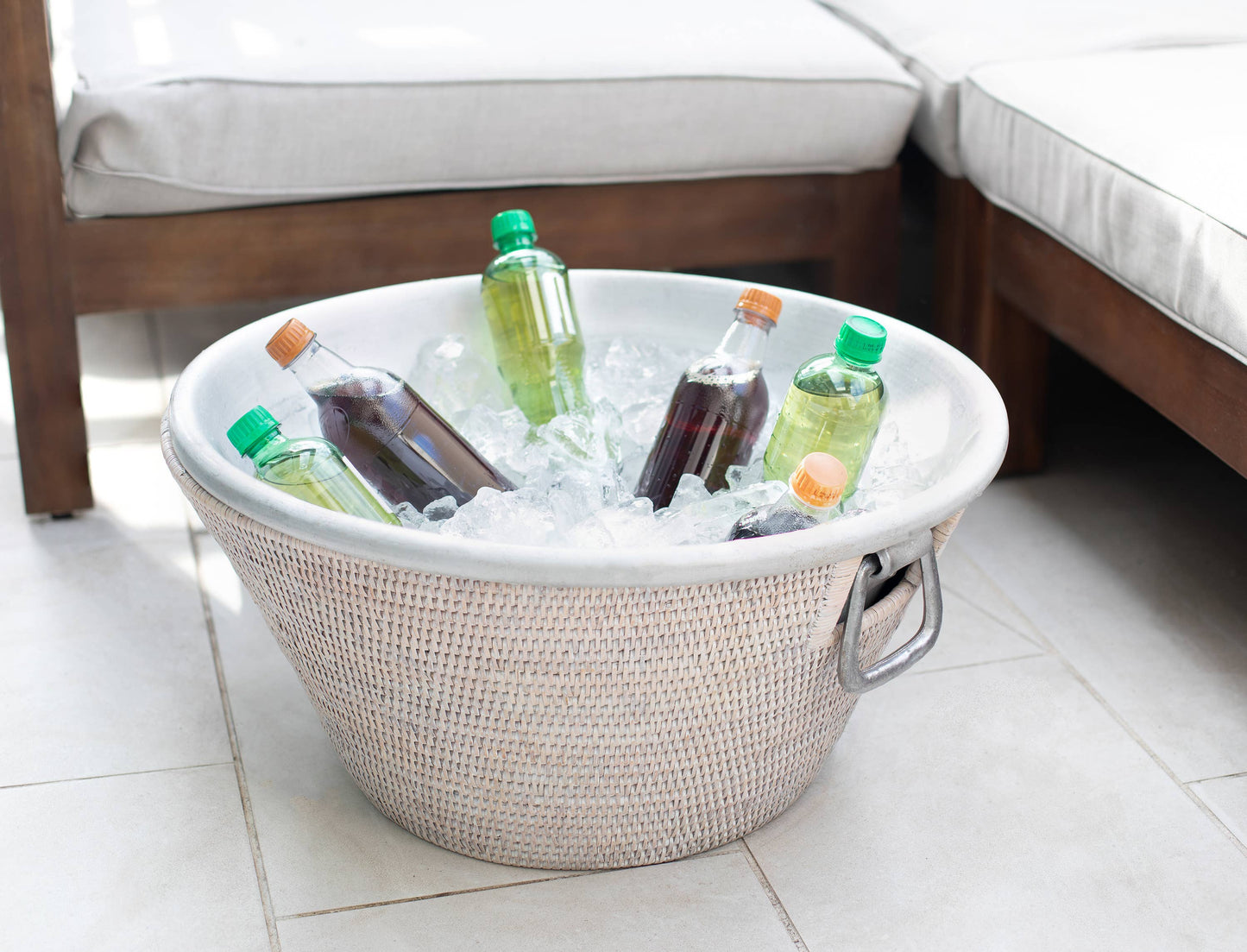 Artifacts Rattan Aluminum Ice Tub - Crystal Conner Design