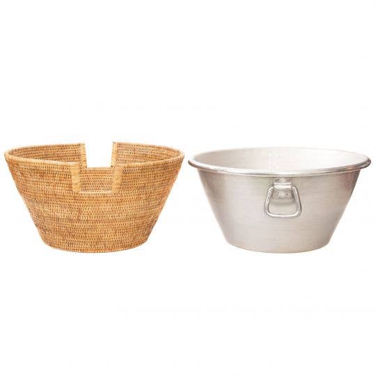 Artifacts Rattan Aluminum Ice Tub - Crystal Conner Design