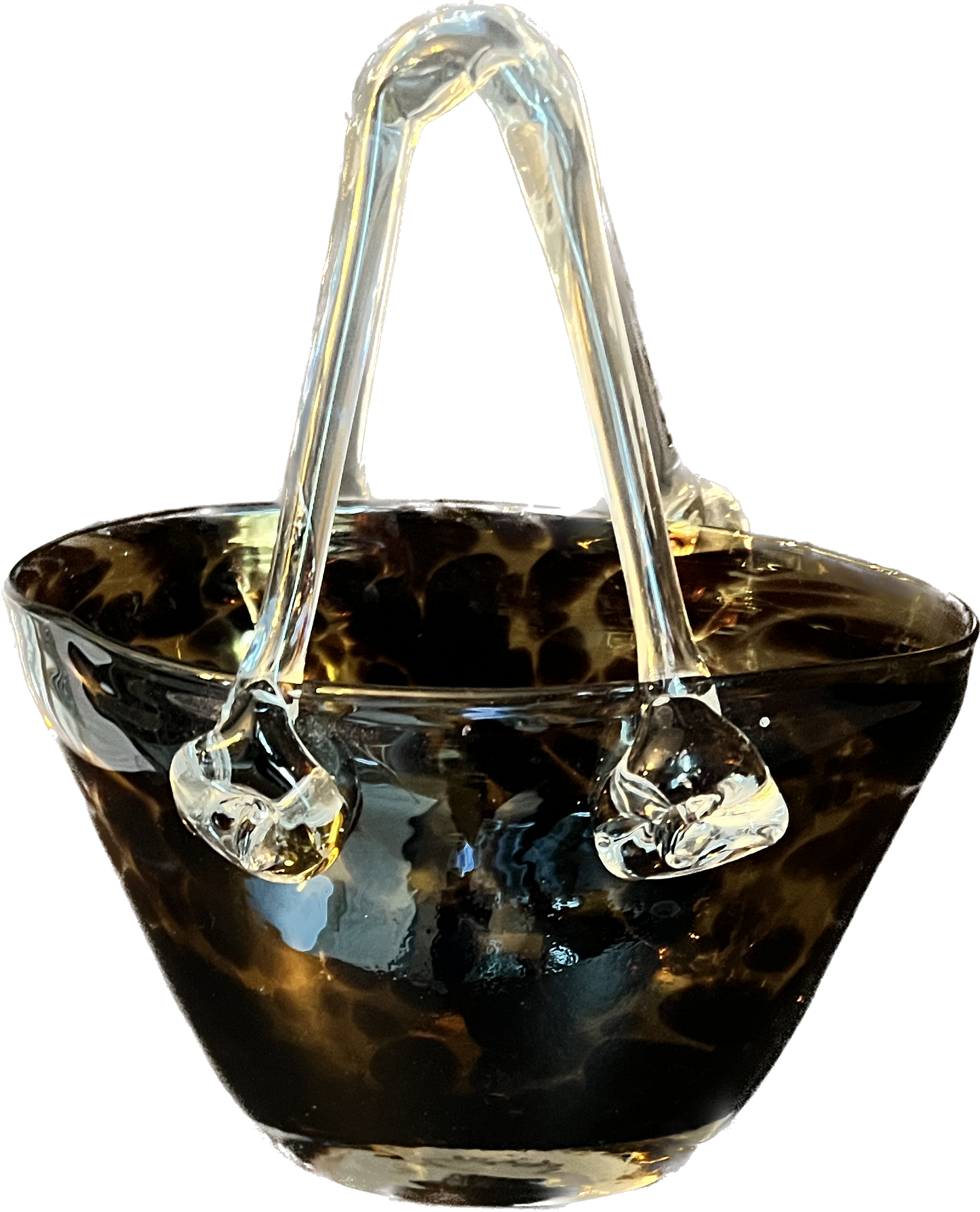 hand blown glass purse vase