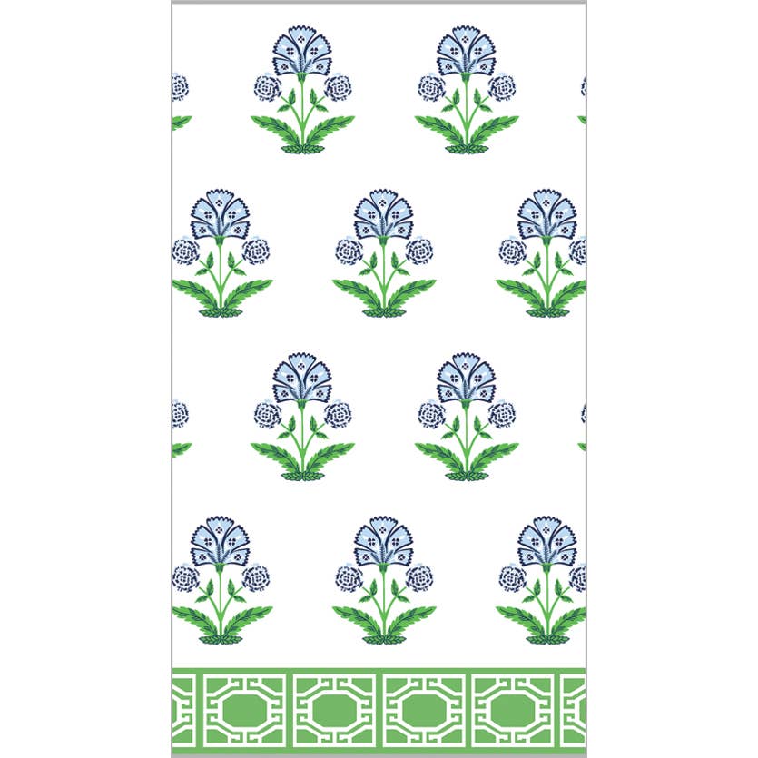 Floral Block Print Paper Guest Towels | Luxe Pack of 40 - Crystal Conner Design