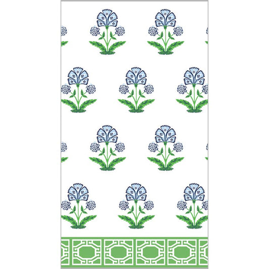 Floral Block Print Paper Guest Towels | Luxe Pack of 40 - Crystal Conner Design