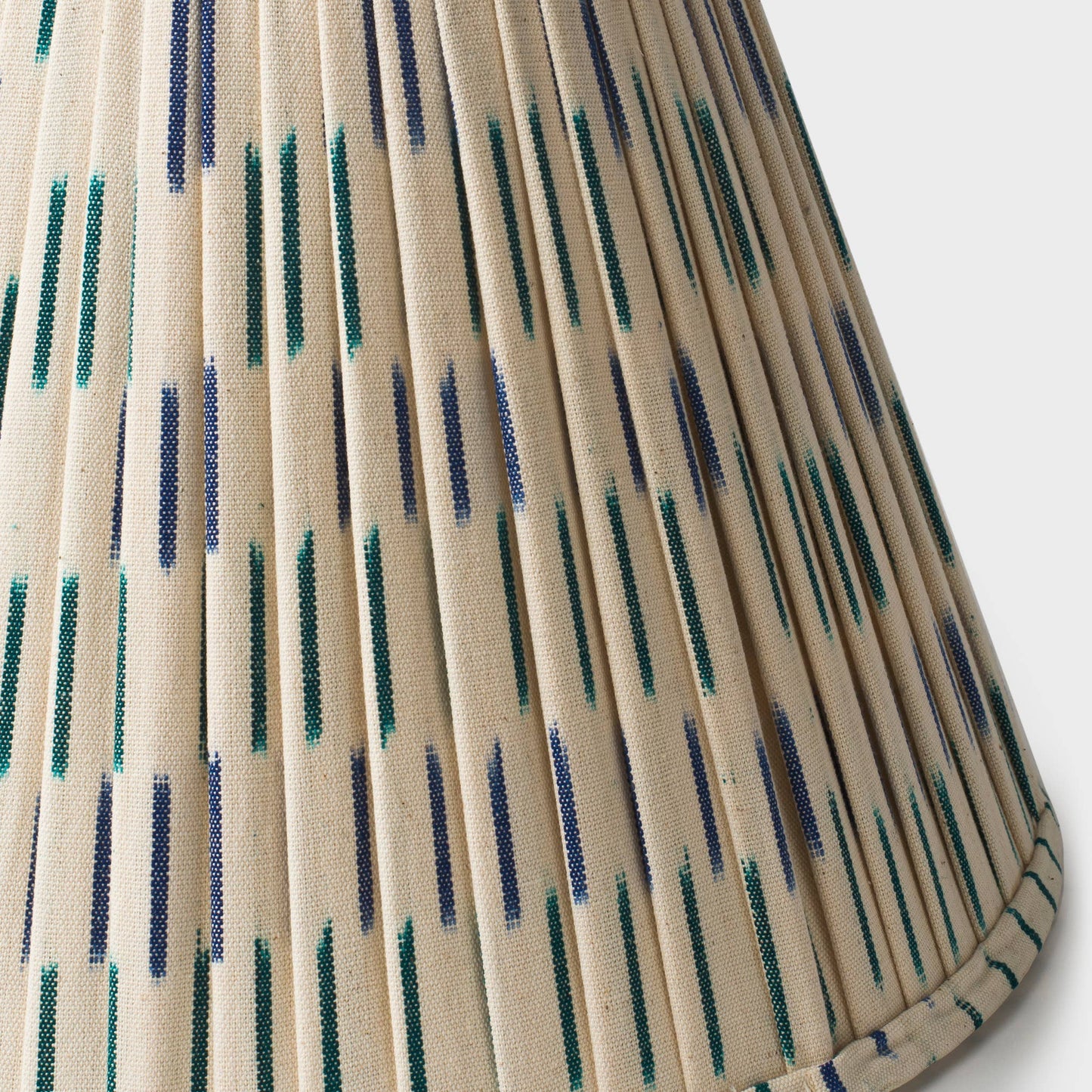Blue Ikat Pleated Lampshade - Crystal Conner Design