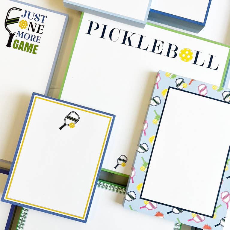 4.25 x 8.5 Pickleball "Just One More Game" List Notepad - Crystal Conner Design