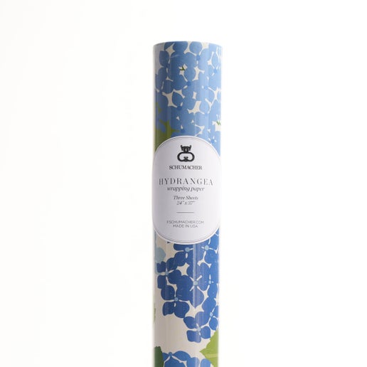 Schumacher Wrapping Paper - Hydrangea - Crystal Conner Design