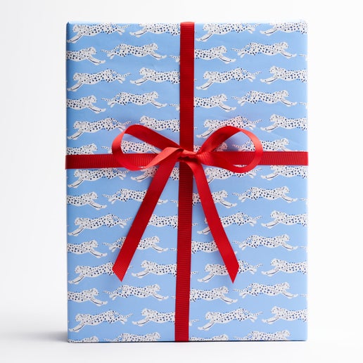 Schumacher Wrapping Paper - Leaping Leopards - Crystal Conner Design