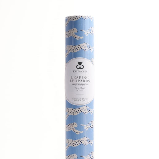 Schumacher Wrapping Paper - Leaping Leopards - Crystal Conner Design